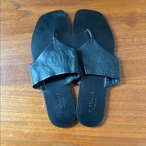 Everlane Black Sandals Minimalist Slide Design